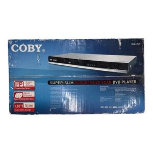New COBY DVD-257 Super Slim Progressive Scan DVD CD Player Multi  Format Sealed